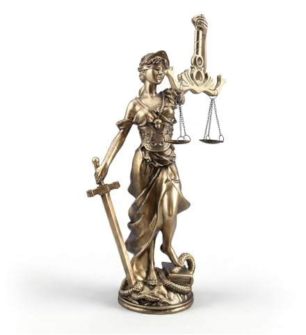 Lovin Product Estatua de Justicia, Figurina Resina Estilo Bronce Antiguo
