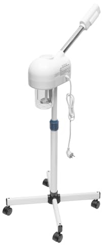 Gesichtsdampfer, Gesichtssauna, Porenreiniger, 2-in-1 mit dichter Dampfwolke, drehbarer Düse, Teleskopmast und Rädern, für professionelle und häusliche Gesichtspflege