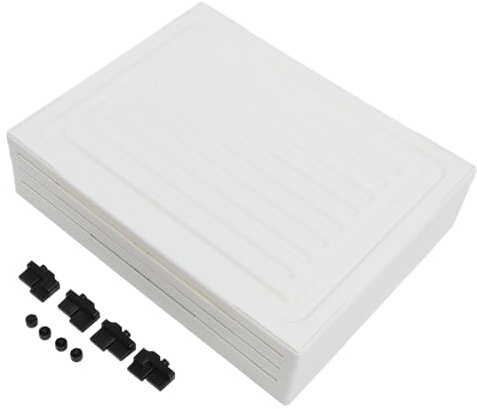 Wangcmcol Vikbara skoboxar dubbla rader genomskinliga lock magnetiska tjocka plastskor förvaringsställ stapelbar skobehållare (1 hög 2 kort)