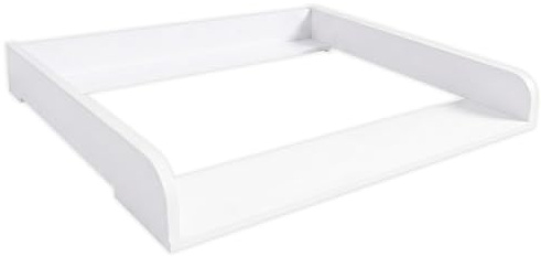 ComfortCove Skötbordstillsats, Rundade Sidor, Stor Yta 80 x 70 cm, Vit