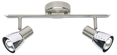 Brilliant Lampe Lava Spotrohr 2flg eisen/chrom | 2x R50, E14, 40W, geeignet für Reflektorlampen (nicht enthalten) | Köpfe schwenkbar