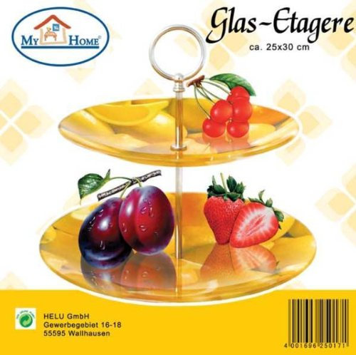 My Home Glas-Etagere Zitrone