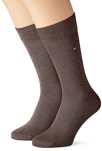 Tommy Hilfiger Homme Th Sock Classic 2p Chaussettes, Marron (Oak 778), 39-42 EU