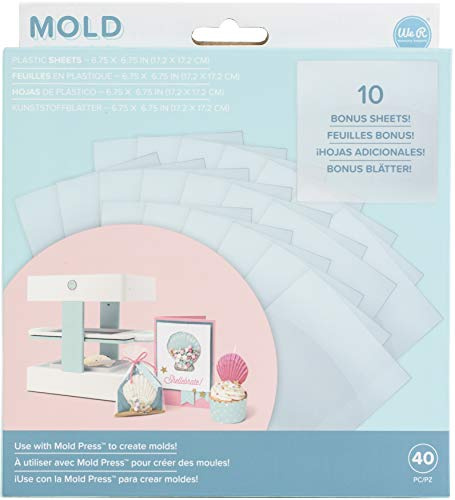 We R Memory Keepers 661358 We R Mold Presse klar Kunststoffplatten 40pc, Transparent, Einheitsgröße
