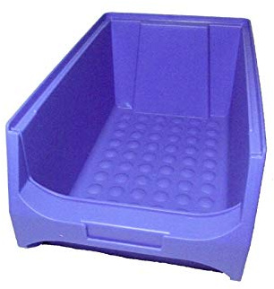 8 Stück Sichtlagerbox, Stapelboxen (blau) Gr. 4, Made in Germany