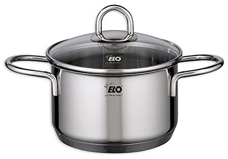 ELO 90914 Achat Fleischtopf mit Deckel, Edelstahl, silber, 14 x 9 cm