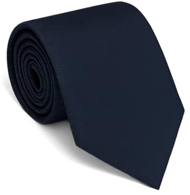 Remo Sartori - Cravate En Pure Soie Unie, Largeur 8 cm, Fabriquée En Italie, Homme, bleu marine, Taille unique