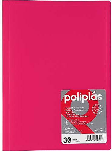 Visitenkartenbuch poliplás lichtdurchlässig Folio Fuchsia 30 Hüllen