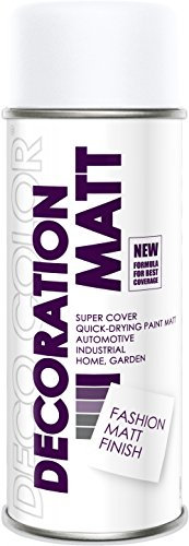 Fahrzeugteile Hoffmann DC Lackspray MATT nach RAL 400ml freie Farbeauswahl (verkehrsweiss matt RAL 9016)