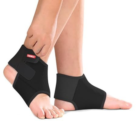 1 Pair Girls Boys Ankle Support Brace Compression Neoprene Ankle Strap Foot Wrap Protector for Strains Sprains Arthritis Ankle Tendon Pain Relief Exercises, Basketball,Ski, Cycling,Running