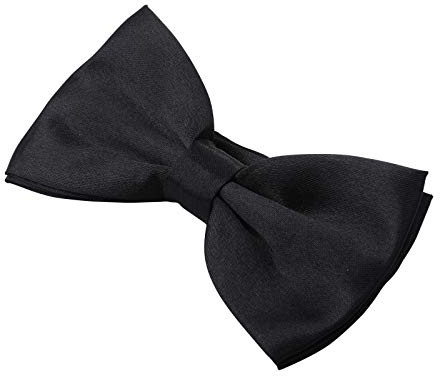 Kajeer Homme Nœud papillon pour Mariage Fête - Couleur unie Réglable Noeud papillon smoking Noeud papillon formel pré-noué en soie (Noir, Couleur unie)