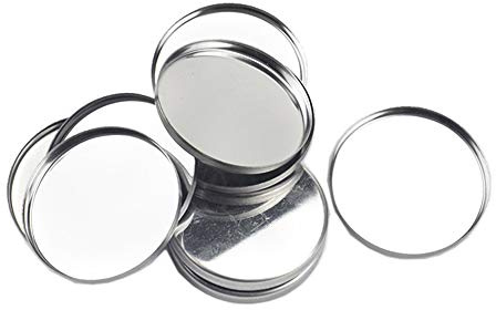 20 Pieces Empty Round Metal Tin Palette Pans Round Metal Pans Cosmetic Eyeshadow Pans for Eyeshadow Palette Magnetic Makeup Palette, 36mm Diameter 3.5mm Height