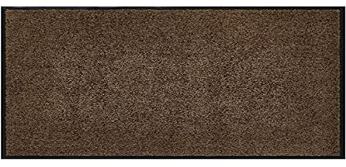 andiamo Premium-Fußmatte Wash & Clean - langlebige Schmutzfangmatte Hauseingang - als Fußmatte innen oder als Fußabtreter im überdachten Außenbereich - saugstarker Fußabstreifer 60 x 90 cm Braun