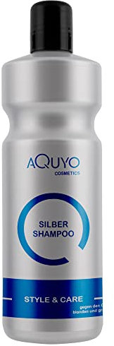 Style & Care Silber Shampoo, Anti Gelbstich Shampoo für graues, hell gefärbtes oder blondes Haar (1000ml) | Silbershampoo spendet Feuchtigkeit und steigert Farbbrillanz für blondiertes Haar