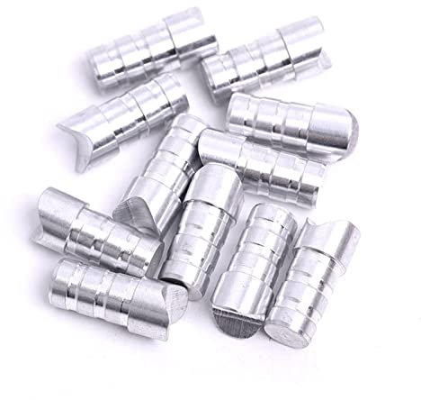 Elkrich Bogenschießen Pfeilnocke Pfeil Nocken für Armbrustbolzen Aluminium Pfeilnocke Moon Nock Ends für ID 6.2mm Peilwelle Carbonpfeil End Zubehör (25Stück)
