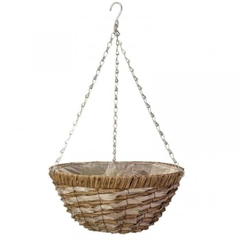 Smart Garden Raffina Faux Rattan Hanging Basket – 14in