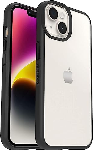 OtterBox Sleek Hülle für iPhone 17e, 16e, 14, stoßfest, sturzsicher, ultraschlank, schützende Hülle, Getestet nach Militärstandard, Transparent, Schwarz, Keine Einzelhandelsverpackung