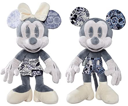 Simba 6315870123 - Disney Mickey & Minnie Mouse 100 Jahre Collector-Set, 33cm Plüsch, Limitierte Sammler-Edition, Geschenk-Box, Amazon exklusiv, Zertifikat & Seriennummer, für Erwachsene & Kinder