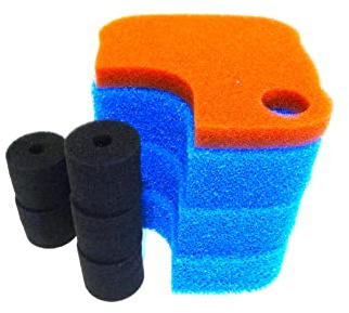 Steppan Ersatz Filterschwämme (3 x Blau 1 x Rot Plus 5 x Rund Schwarz) passend für Oase Biomaster 350 und 350 Thermo
