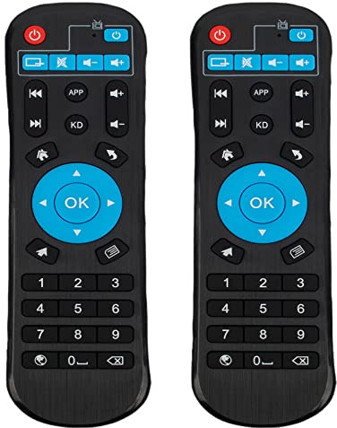 2Pcs Telecomando Fit for MXQ Pendoo TV Box T95V Pro, T95U Pro, T95W Pro, | X88 PRO 10, TX3, R69, T95, V88, T95X, X96, T95N, H96 PRO, T95Z Plus, T95K Pro