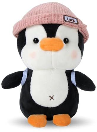 Wishstar Kuscheltier Pinguin Plüschtier für Kinder, Stofftier Schmusetier zum Kuscheln & Spielen, Plüschtier Pinguin Geschenk, Pudgy Penguins Plush Für Mädchen Jungen (Rosa 23cm)