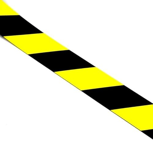 Cinta magnética de seguridad, 1 m x 5 cm, color amarillo y negro, retro