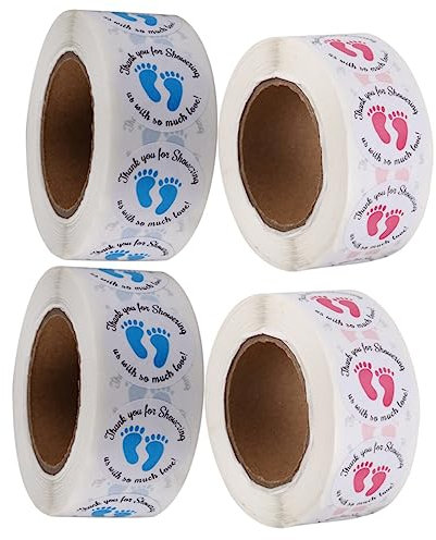Operitacx 4pcs Footprint Stickers Self-Adhesive Labels for Shower Stickers Neutral Decorations