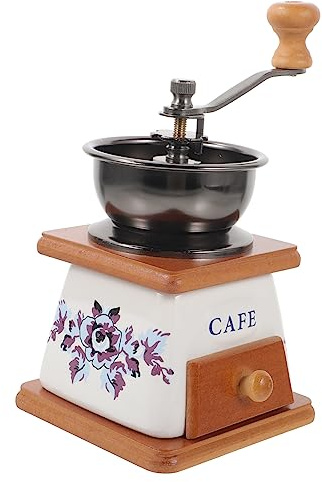 IMIKEYA Moulin à Café Manuel Mini Compacte En Céramique Broyeur Antidérapant Pour Grains De Café Et Poivre Usage Domestique Bureau