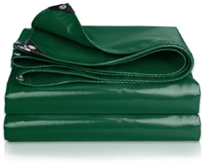 PVC Plane Schutzplane Abdeckplane mit Ösen Bootsplane Poolplane Wetterfeste Allzweckplane, 0.5mm für Gartenmöbel Holz Trampolin Poll Auto, Anpassbar blais (Color : Green, Size : 2x2m)