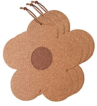 Posavasos Palabas de Bebida Flor Creativa Aislamiento de Calor de Corcho Casas espesas Homeo Resistente al Calor Mapas de Mesa Mat de la Almohadilla del hogar Portavasos (Color : 3PACK)