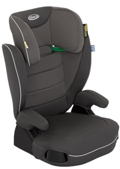 Graco Logico L i-Size R129 barnstol från 3,5 till 12 år (100–150 cm) höjdjusterbart nackstöd, tvättbara sätesskydd, installation med fordonsbälte, barnstol