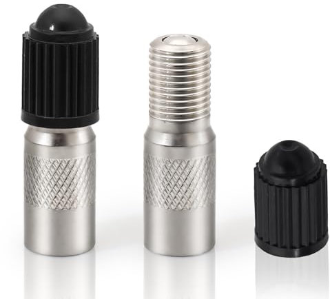 Aerzouser 2 Stück 27mm Ventilverlängerung Autoventil, Mit 2 Ventilkernabdeckungen，Ventilverlängerungen，Ventilverlängerung e Scooter,Autoventil Verlängerung, Geeignet für Autos, Motorräder, LKWs usw