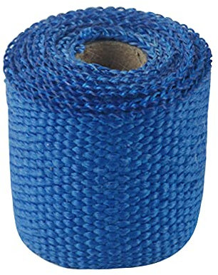 ZiYouao Hitzeschutzband 50 mm 1 Meter Performance-Auspuffkrümmer-Fallrohrisolierung Auspuff Hitzeschutzband(Color:Blue)