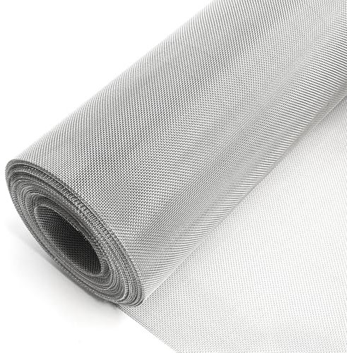 Grillage Anti Rongeur 40 x 240 cm, Grille Métallique en acier inoxydable 304, Grillage Fine Maille, Grillage a Poule, anti Moustique Insecte (20 Mesh)