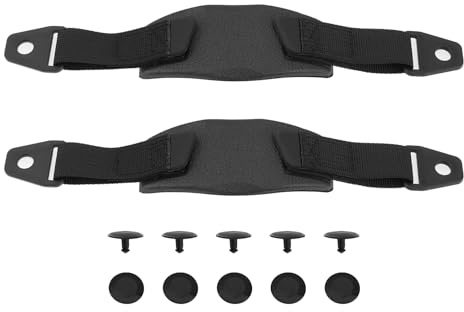 OTOTEC 1 Pair Adjustable Hole Shoes Back Strap Shoelaces Canvas Removable Laces with Fixed Buckle Compatible with Croc Shoes 23.3cm/33.7cm Black