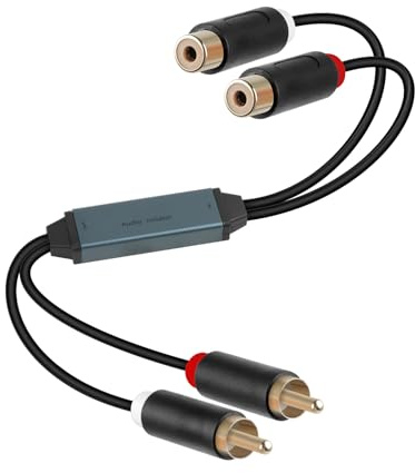 YANBORONSN RCA Noise Lsolator, Ground Loop Lsolator, Automotive Verstärker Noise Filter, Hum Eliminator, für Stereoanlagen wie Autoradios und Heim-Stereos