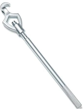 Juqoyue Llave para Boca de Incendio Ajustable, de 1-1/2 A 3 Pulgadas, Llave para Boca de Incendio de 20 Pulgadas para Apretar Tuercas Incendios