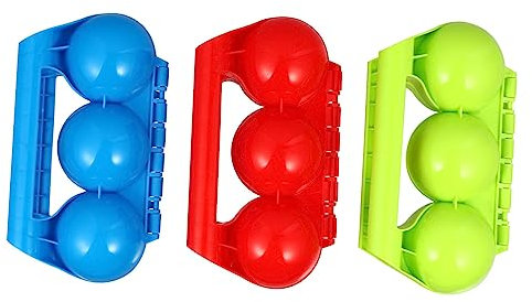 TOYANDONA Schneeballzange Kinder 3 Stück Aus Verdicktem Kunststoff Bunte Schneeballklammer Für Outdoor Schneeballmacher Winter Spielzeug Ab 3 Jahren