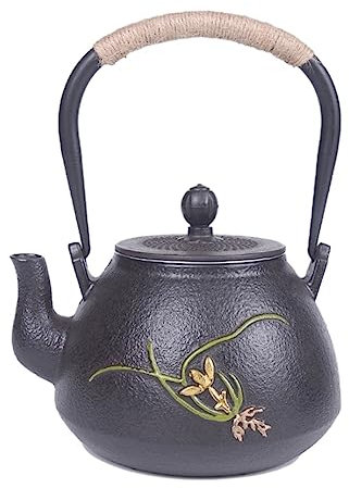 IWENZHKPA Teiera Teapot Teiera in Ghisa, Tetubin in Stile Giapponese, Bollitore con Infusore, 40,5 Once / 1200 Ml Teiera Bollitore