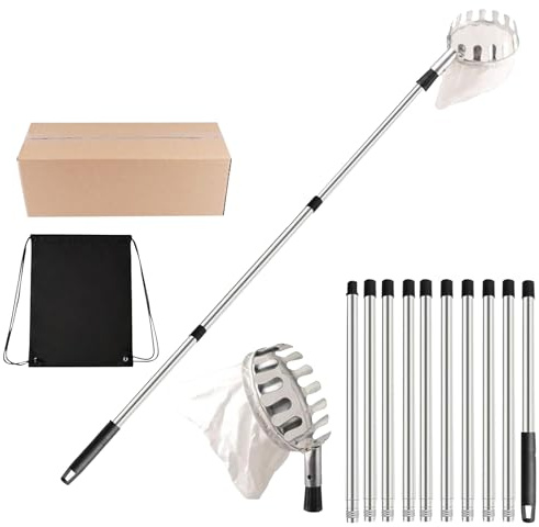 P-olo Raccoglitore Di Frutta Con Telescoping Del Cestino, Pal-o Del Raccoglitore Di Mele Regolabile, Strumento Di Raccolta Frutti, Manico Ergonomico, Leggero, Robusto, 1050gx1300g, Per Casa, Fattoria