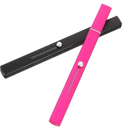 Beaupretty 2 piezas Brochas Labios Dual Ended con Tapa Aplicador Labial Portátil para Maquillaje Preciso Cepillo para Labiales y Sombras Uso Profesional y Diario
