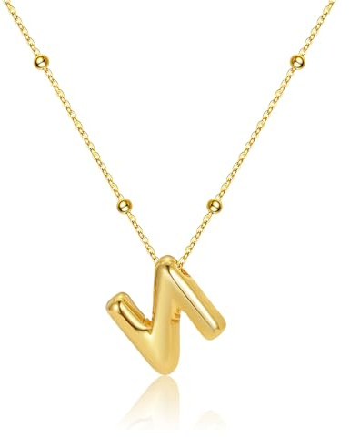 TOVABA Buchstaben Kette Gold mit Damen, Elegante Kette mit Buchstabe Hypoallergen und Langlebig, Goldene Halskette für Frauen, Stilvolle Accessoires