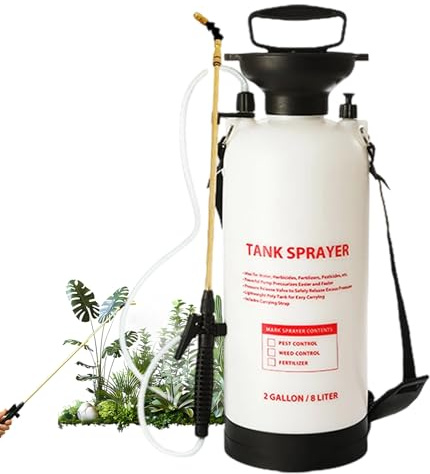 Pulverizador a presión, pulverizador de agua multiusos – Pulverizador manual portátil para rociar plantas, regar flores y limpieza al aire libre