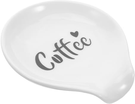 Toyvian Ceramic Coffee Spoon Rest Holder for Home and Cafes, Porcelain Mini Teaspoon Stand with Timeless Elegance, Prevents Spoons from Touching Surfaces, Maintains Cleanliness