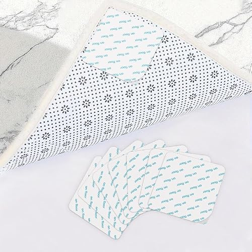 8 unidades de alfombrillas antideslizantes para alfombras, base antideslizante, 10 x 10 cm, antideslizante, lavable, reutilizable, antideslizante