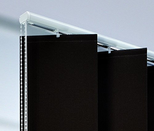 Vertikalschiene, Lamellenschiene für 25 cm XXL-Lamellen | 140 cm | Silber - NUR SCHIENE - OHNE LAMELLEN