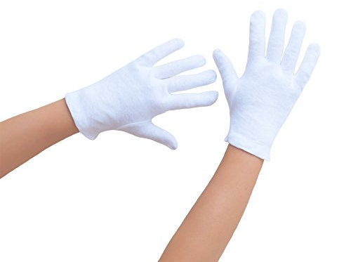 Oblique-Uniuqe® Kinder Baumwoll Handschuhe in weiß - auch für kleine Erwachsenenhände geeignet