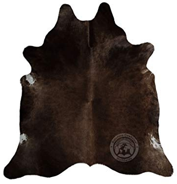 Sunshine Cowhides 100% Genuine Dark Chocolate Brown Cowhide Rug - Modern Style Animal Skin Rug & Floor Carpet for Living Room, Bedroom, Kitchen & More - Extra Large (6x7-8 Ft.)