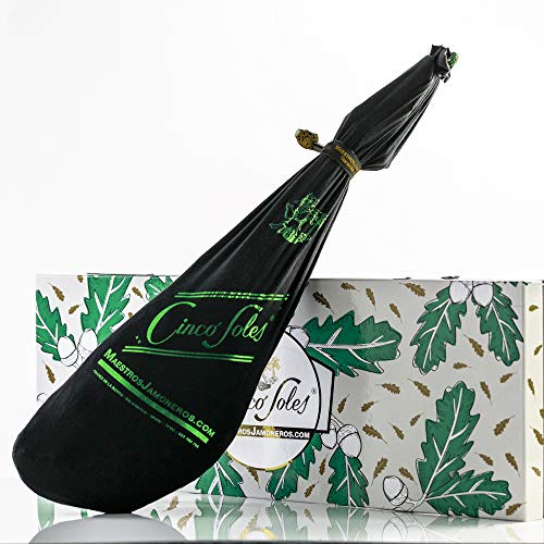 Jamón Ibérico de Cebo de Campo Cinco Soles. 75% Iberico. Curación ente 27 y 33 meses. Peso 7,5 Kg. aprox. Certificado de autenticidad.