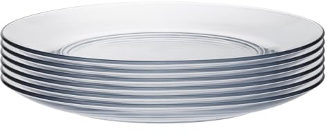 Duralex LYS Glas Dinner Teller - Temperiert, Hitzebeständig - 235 mm - Pack Von 12